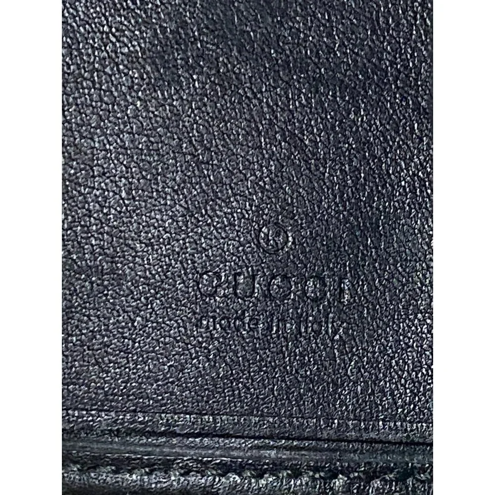 Gucci Guccissima Trifold Leather Key Case in Black - Picture 5 of 7
